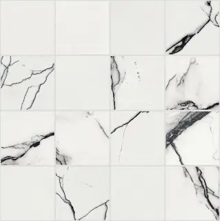 B&W Marble Breach Mat 6 Mm Mos 7,5x7,5 30x30