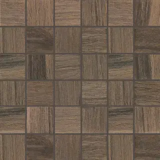 Wooden Tile Walnut Mosaico Sfalstato Nat 5x5 30x30