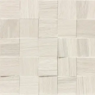Wooden Tile White Mosaico 6x6 3d Inclinato Nat 30x30