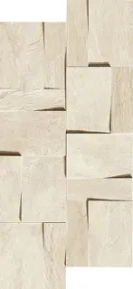 Ardoise Ivoire Moddulo Muretto 3d 30x30