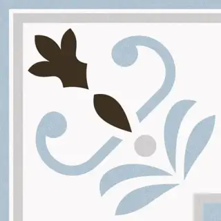 Декор 1900 Valvanera-3 celeste 20x20