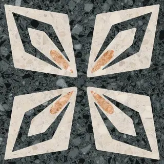 Керамогранит NIZA Vietri-R Negro 20x20