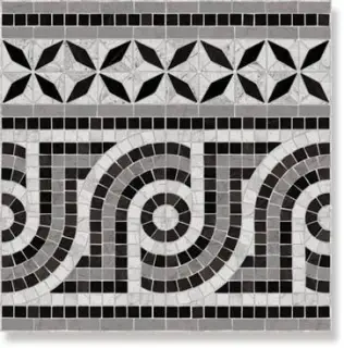 Декор Via Appia Cen. Nola Negro 43.5x43.5
