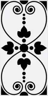 Декор Rosiers Negro 10x20