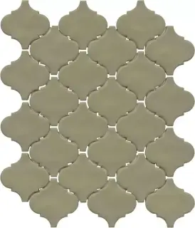 Арабески Марокко зелёный матовый 26x30x0,7