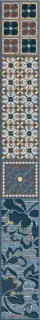 Бордюр  КАМЛОТ ИНДИГО эйша  крэш 65шт XX 40,5*5