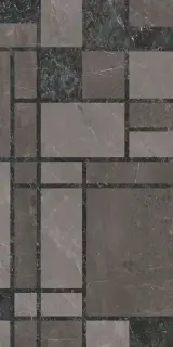 Декор Марсель микс тёмный глянцевый обрезной 60x119,5x0,9