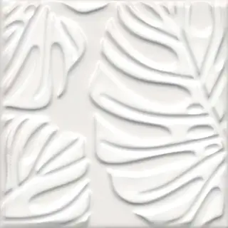 Декор Агдаль 2 белый матовый структура 15x15x0,9
