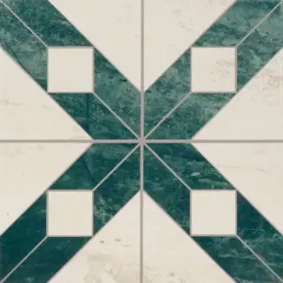 Керамогранит Monopole Флоренция Шанс Декор / Florencia Chance Decor матовый бежево-зеленый 22,3x22,3 см