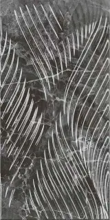Коррер чёрный глянцевый структура обрезной KL 30x60