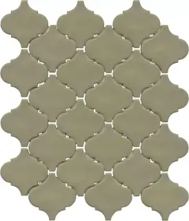 Арабески Марокко зелёный матовый 26x30x0,7