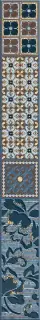 Бордюр  КАМЛОТ ИНДИГО эйша  крэш 65шт XX 40,5*5