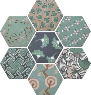 Керамическая плитка GOOD VIBES MIX DECO. 15X15 (HEX.)