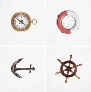 Керамическая плитка DECOR MIX MARINE BLANCO 20X20