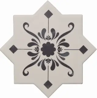 Керамическая плитка BECOLORS STAR 13,25X13,25 DEC. STENCIL NAVY