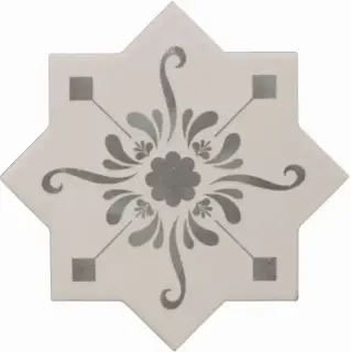 Керамическая плитка BECOLORS STAR 13,25X13,25 DEC. STENCIL GREY