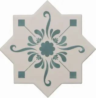Керамическая плитка BECOLORS STAR 13,25X13,25 DEC. STENCIL LAGOON