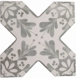 Керамическая плитка BECOLORS CROSS 13,25X13,25 DEC. STENCIL GREY