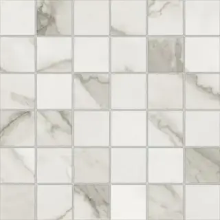 Керамогранит Мозаика калакатта люкс серебро / Mosaico Calacatta Lux Silver 29,8*29,8