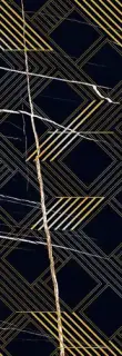 Керамическая плитка Роял чёрный золото / Декор 24,2*70 Royal nero oro