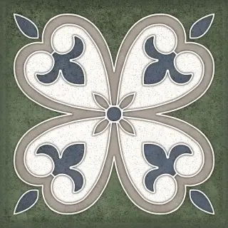 Керамическая плитка Смальта декор 4 зелёный / Плитка Smalto décor 4 verde 15*15