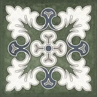 Керамическая плитка Смальта декор 1 зелёный / Плитка Smalto décor 1 verde 15*15