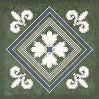 Керамическая плитка Смальта декор 2 зелёный / Плитка Smalto décor 2 verde 15*15
