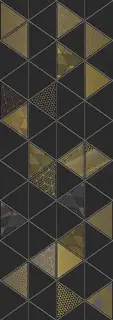 Керамическая плитка Магия чёрный / Декор 25.1*70.9 Magica nero