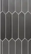 Equipe Lanse Настенная керамическая плитка Black 5x25 глазурованный матовый