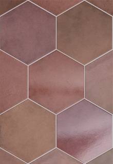 Плитка керамическая напольная 24956 HERITAGE HEXÁGONO Wine 17,5х20 см