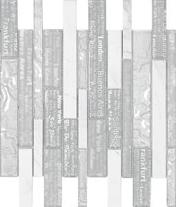 Мозаика из натурального камня и стекла D.HORIZON White 30х30 см