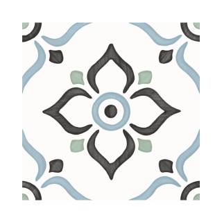 Гранит керамический 31086 TANGER Blue Garden 12,3x12,3 см