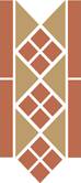 Бордюр керамический Border LISBON-1 with 1 strip (Tr.03, Dots 04, Strips 04) 28х15 см