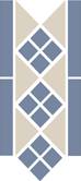 Бордюр керамический Border LISBON with 1 strip (Tr.16, Dots 11, Strips 11) 28х15 см