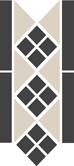 Бордюр керамический Border LISBON-1 with 1 strip Stand.(Tr.16, Dots 14, Strips 14) 28,1х15,1 см