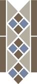 Бордюр керамический Border LISBON with 1 strip (Tr.01, Dots 29+11, Strips 29) 28х15 см