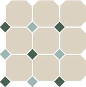 Гранит керамический 4416 OCT18+13-B White OCTAGON 16/Green 18 + Turquoise 13 Dots 30x30 см