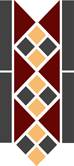 Бордюр керамический Border LISBON with 1 strip (Tr.20, Dots 14+21, Strips 14) 28х15 см