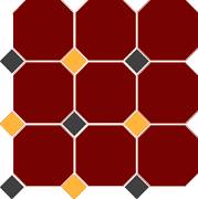 Гранит керамический 4420 OCT14+21-A Brick Red OCTAGON 20/Black 14 + Ochre Yellow 21 Dots 30x30 см