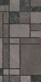 Декор Марсель микс тёмный глянцевый обрезной 60x119,5x0,9