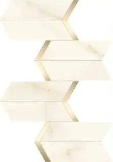 Marvel Calacatta Apuano Mosaico Chevron Lappato ZZ 19.2x46.3