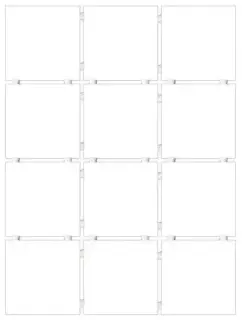 Керамогранит Kerama Marazzi Конфетти Белый Блестящий Полотно из 12 Частей 1146H 29.8x39.8