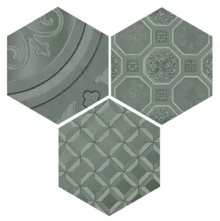 Плитка Cifre Декор Водевиль Серый (3 шт.) Dec. Vodevil Grey 3 pz/ 3шт/Комп. 17.5x17.5