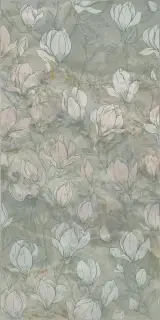 Декор Сен-Тропе зелёный светлый глянцевый обрезной 60x119,5x0,9