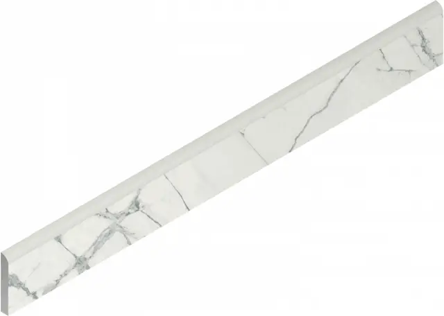 Charme Deluxe Invisible White Battiscopa Cer 7.2x60
