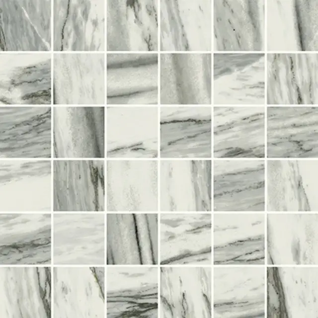 Skyfall Bianco Cer Mosaico 5x5 30x30