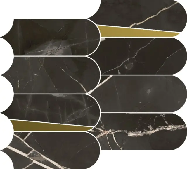 Stellaris Absolut Black Mosaico Elegant 32.5x36.1
