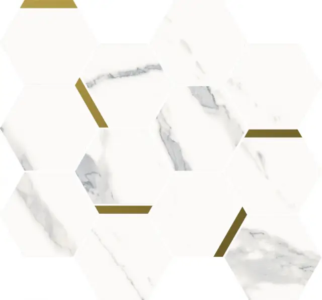Stellaris Statuario White Mosaico Chic 36.8x26.9