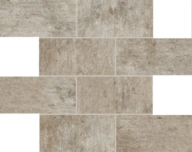 La Roche Ecru 7.5x15 6mm 30x30 Muretto