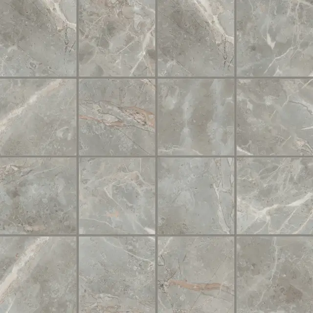 Etoile Gris Mat 6mm Mos 7.5x7.5 30x30